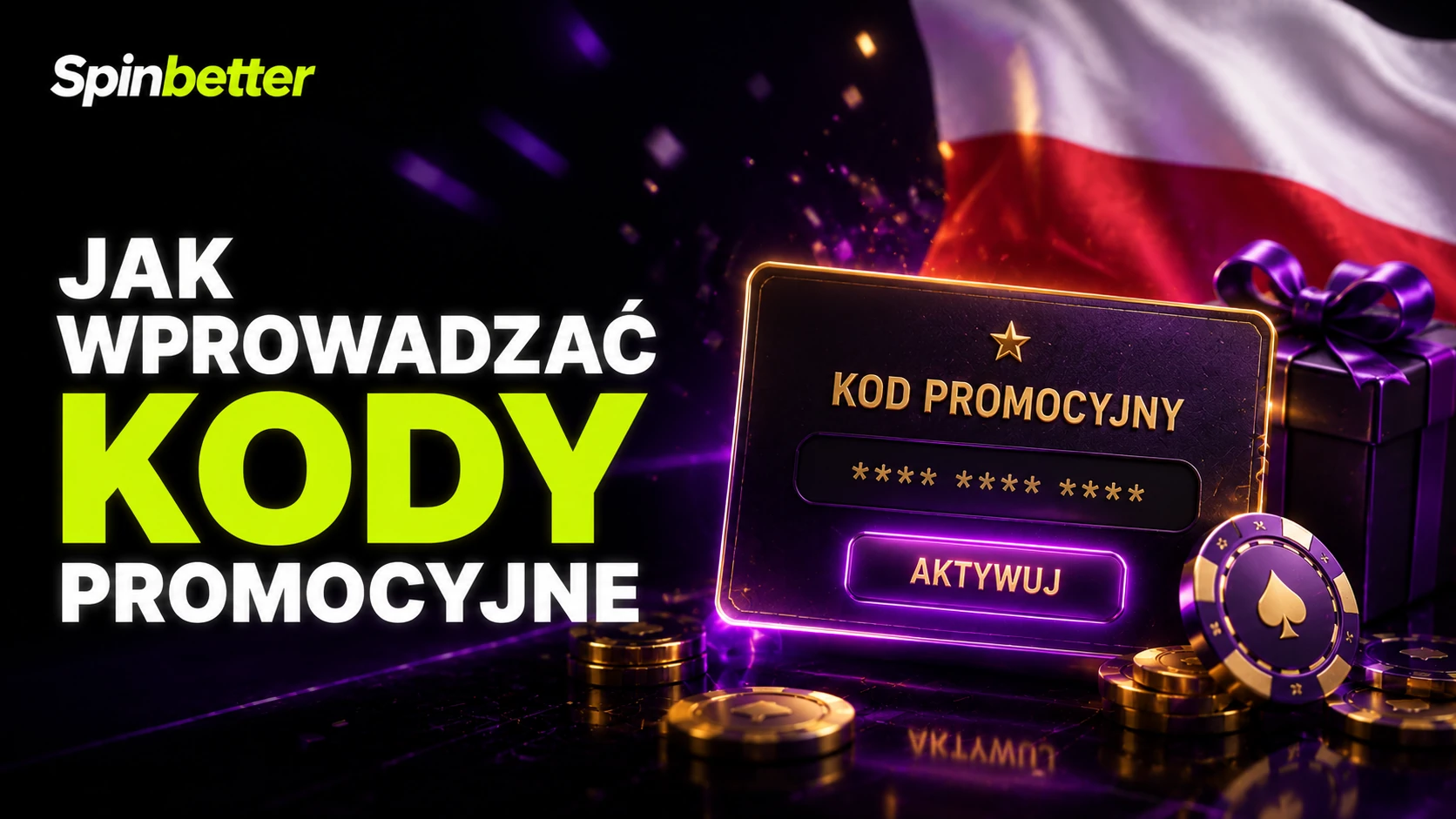 Wprowadzanie kodu promocyjnego SpinBetter w formularzu