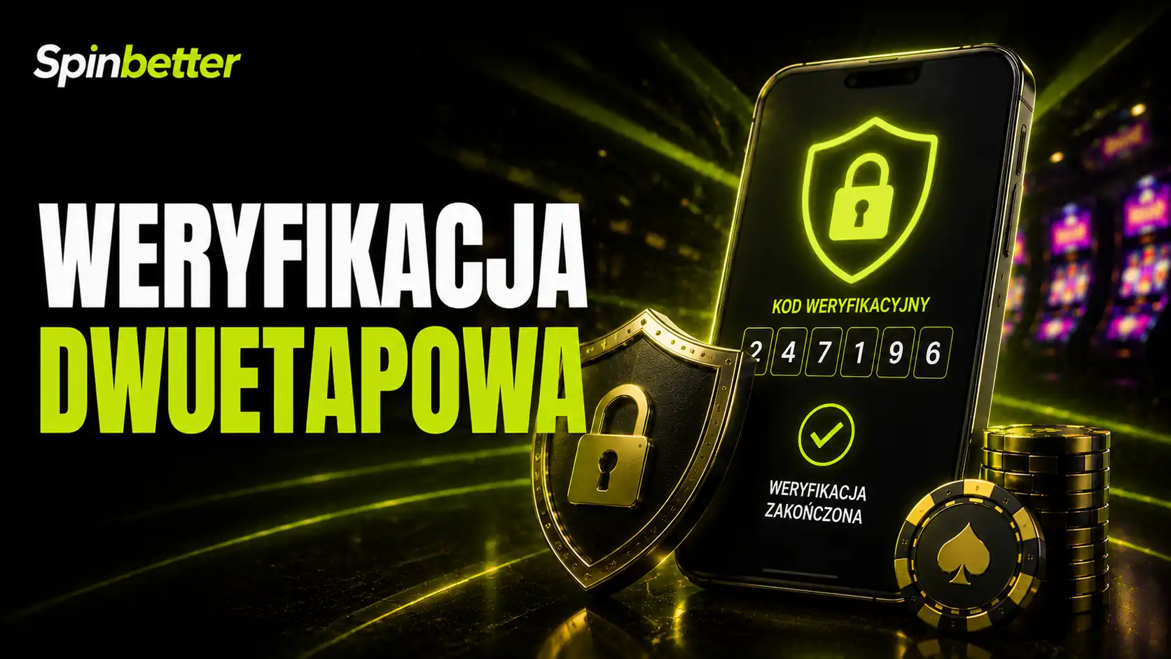 Sześciocyfrowy kod weryfikacji dwuetapowej na koncie SpinBetter